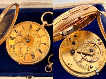 G & T Davison Newcastle - 18K Solid Gold Victorian Pocket, Nieuw