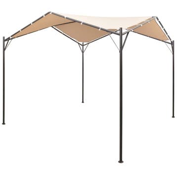 vidaXL Prieel 3x3 m staal beige, Verzenden