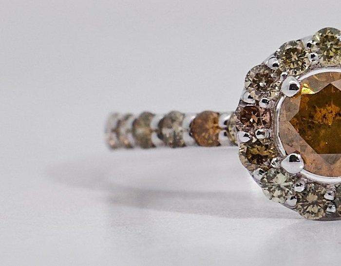 Sans prix de réserve - Bague - 14 carats Or blanc - 0.95ct., Bijoux, Sacs & Beauté, Bagues