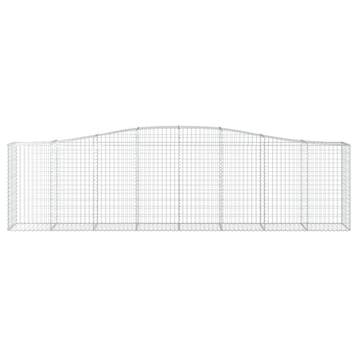 vidaXL Schanskorf gewelfd 400x50x100/120 cm gegalvaniseerd, Verzenden, Nieuw