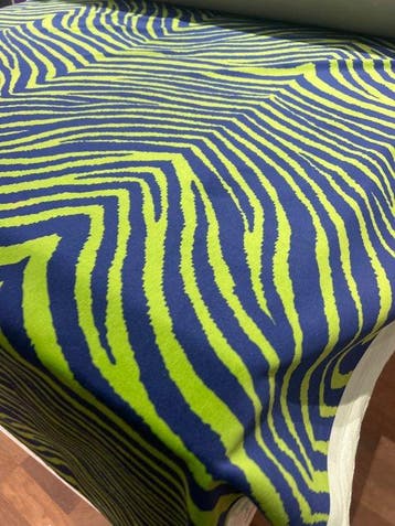 Textiel - 600 cm - 140 cm - fluweel zebra