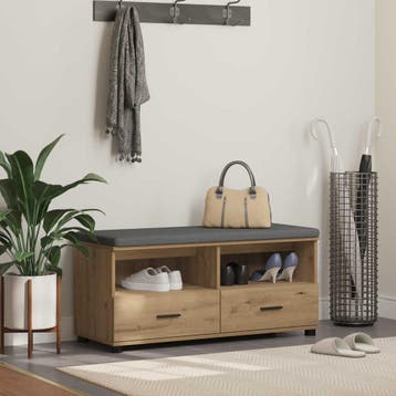 vidaXL Hallenbank Artisan Eik 100 x 38 x 46 cm, Verzenden, Nieuw