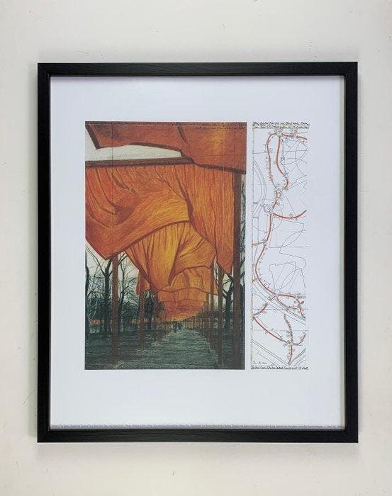 Christo (1935-2020) - The Gates IV - Artprint - 70 x 50 cm -, Antiek en Kunst, Antiek | Overige Antiek