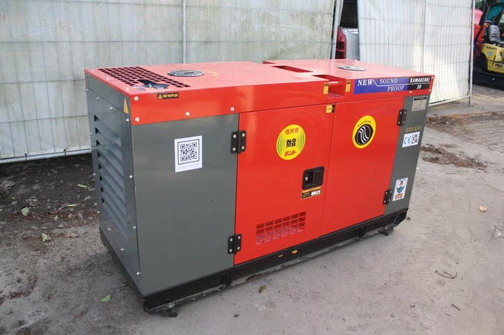 Veiling: Generator Kawakenki KK30-III-SSS Diesel 30kVA 2025, Articles professionnels, Machines & Construction | Générateurs, Enlèvement