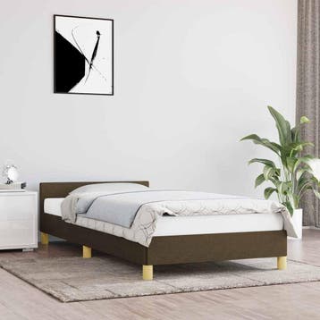 vidaXL Bedframe zonder matras 80x200 cm stof donkerbruin, Verzenden
