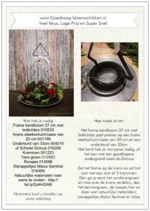 DIY Werkbeschrijving Kerstboom frame op schaal