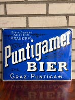 panneau publicitaire émaillé - Emaille bord Puntigamer Bier
