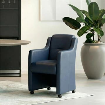 Set van 8 Leren eetkamerstoelen Mass - Toledo Marine, Ophalen of Verzenden, Nieuw, Leer