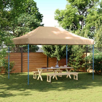 vidaXL Partytent 292 x 440 x 315 cm Beige Oxford Stof, Verzenden, Nieuw