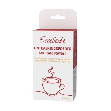 ECCELLENTE Anti Calc Powder voor Melitta - 2 x 40 gram, Verzenden, Nieuw