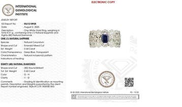 Verlovingsring - 14 karaat Witgoud - 1.24ct. tw. Saffier -