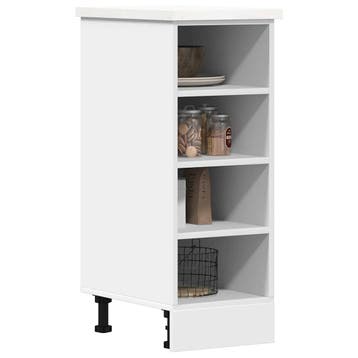 vidaXL Onderkast Riga 30x44,5x81,5 cm bewerkt hout wit, Verzenden