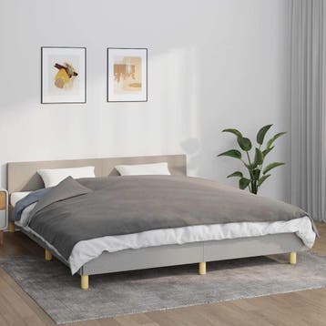 vidaXL Verzwaringsdeken met hoes 155x220 cm 7 kg stof grijs, Huis en Inrichting, Verzenden, Nieuw