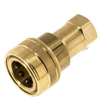 Coupleur hydraulique en laiton DN 12.5 Embout G 1/2 pouce, Verzenden, Nieuw
