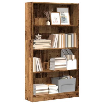 vidaXL Boekenkast 80x24x143 cm bewerkt hout oud houtkleurig, Verzenden