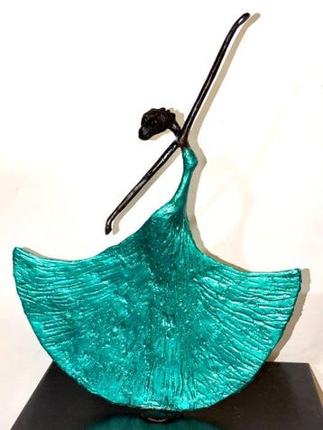 Abdoulaye Derme - Figuur - La Danseuse en mouvement - Koud