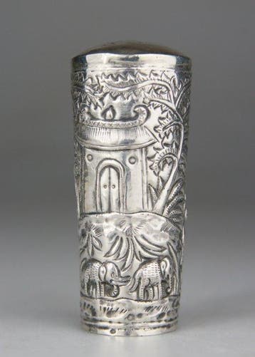 Manche Canne Ombrelle - Argent Massif 950 Sculpture - Export