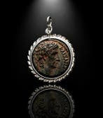 Romain antique, Empire Belle amulette en bronze représentant