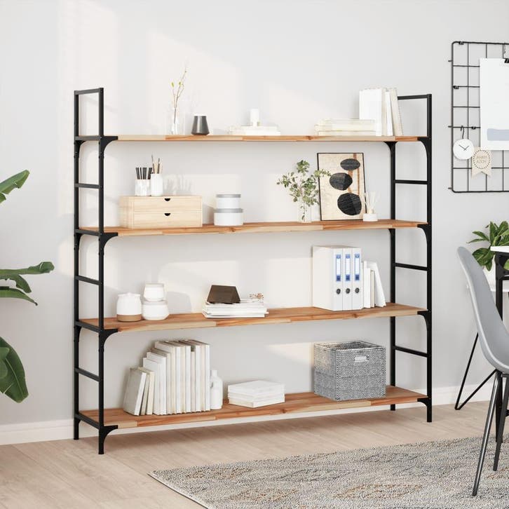 vidaXL Wandschappen 3 st zwevend olieafwerking 160x30x2 cm, Huis en Inrichting, Kasten | Wandmeubels, Nieuw, Verzenden