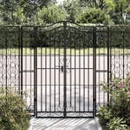 vidaXL Poort 121x8x150 cm smeedijzer zwart, Tuin en Terras, Tuinpoorten, Verzenden, Nieuw