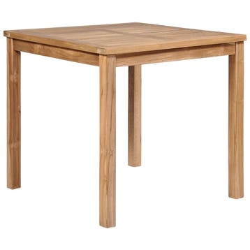 vidaXL Tuintafel 80x80x77 cm massief teakhout, Tuin en Terras, Tuintafels, Verzenden, Nieuw