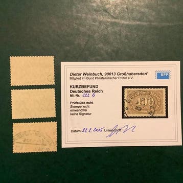 Duitse Rijk 1922 - 400 Mark cijfer in Ovaal in de drie, Postzegels en Munten, Gestempeld