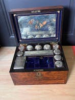 Grand nécessaire de toilette de voyage - Verre, Métal, Antiek en Kunst