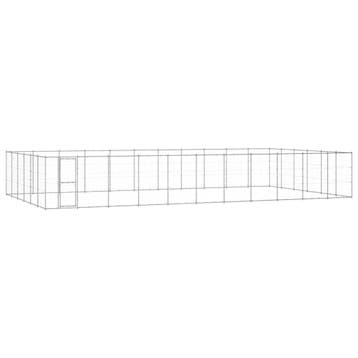 vidaXL Hondenkennel 79,86 m² gegalvaniseerd staal, Verzenden, Nieuw