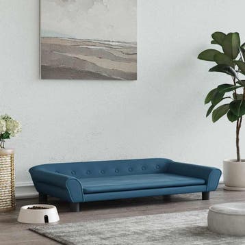 vidaXL Hondenmand 100x50x21 cm fluweel blauw, Verzenden, Nieuw