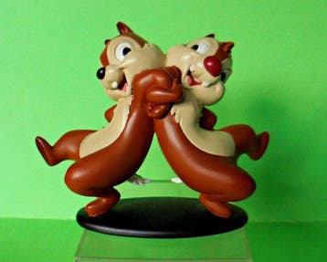 Disney - Peter Mook - Statuette, Dancing Chip & Dale - 15 cm, Nieuw