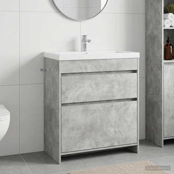 vidaXL Badkamer Onder Het Wastafel Kast Betongrijs 78,5 x, Huis en Inrichting, Verzenden, Nieuw