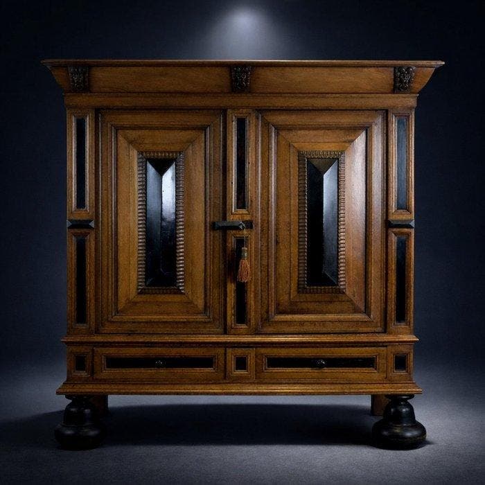 Kast - Eik, Ebonised wood, Antiek en Kunst, Antiek | Overige Antiek