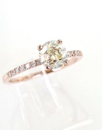 Verlovingsring - 14 karaat Roségoud - 1.06ct. tw. Diamant