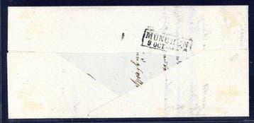Beieren 1862 - 538, gMR naast HK Unterwessen op een, Gestempeld