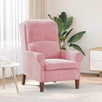 vidaXL Fauteuil Roze Fluweel, Verzenden, Nieuw