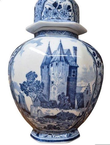 Mosa, Maastricht - Fayence Deckelvase 1920 - dekselvaas -