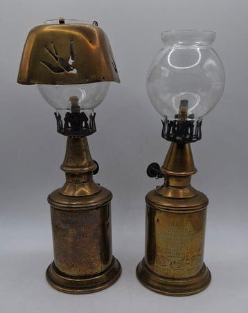 Charles Pigeon - Lampe - Laiton, Verre - Lampes Pigeon