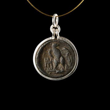 Oud-Grieks Coin pendant, oude Griekse munt Zeus en de