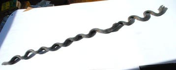 Oude stok Naga-slang Yogi Sadhu beschermend Sjamaan 110 cm