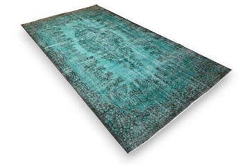 XL turquoise vintage - Tapis - 320 cm - 170 cm - avec, Huis en Inrichting, Nieuw