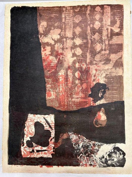 Antoni Clavé (1913-2005) - Red and black, Antiek en Kunst, Kunst | Designobjecten