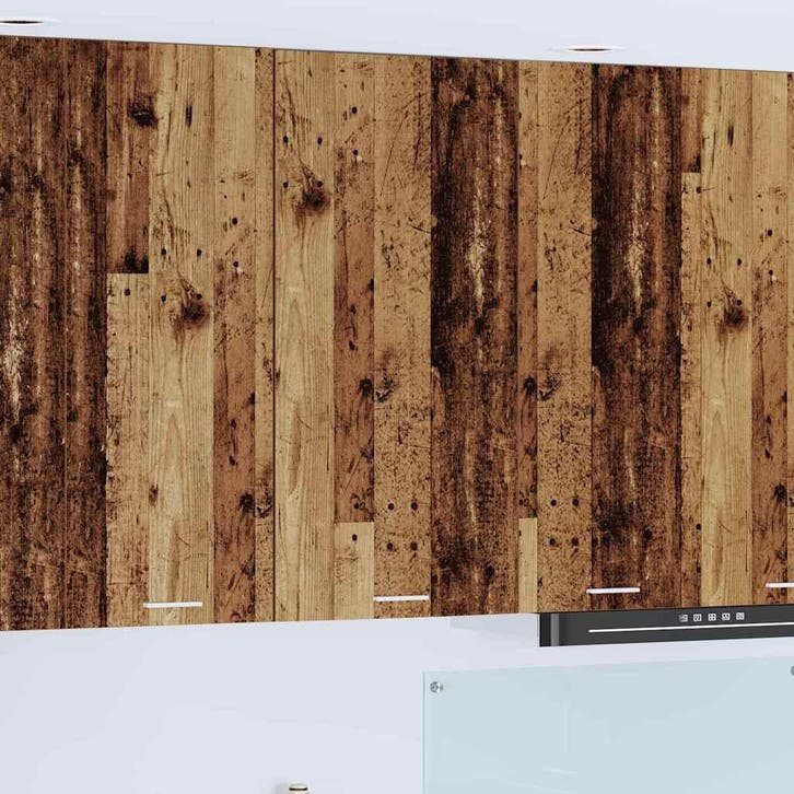 vidaXL Hangkast Oud Hout en Wit 50 x 31 x 100 cm Bewerkt, Maison & Meubles, Armoires | Autre, Envoi