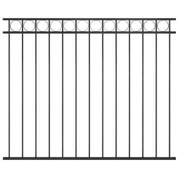 vidaXL Schuttingpaneel ASSEN staal 163x150 cm zwart, Verzenden, Nieuw