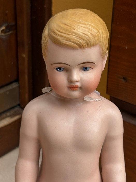 Kling: Badpop, frozen charly, 27cm, zeldzaam - Pop -, Antiek en Kunst, Antiek | Speelgoed