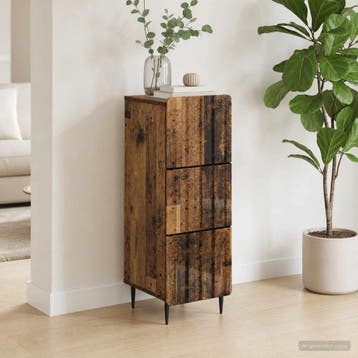 vidaXL Ladekast 33 x 34,5 x 92 cm Bewerkt hout Oud hout, Verzenden