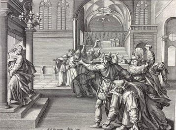 Maarten De Vos (1532-1603), da - Gesù viene cacciato dal