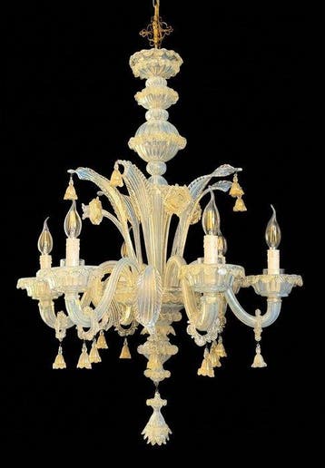 Vetreria Artistica - Kroonluchter - Muranoglas, 24 kt goud,