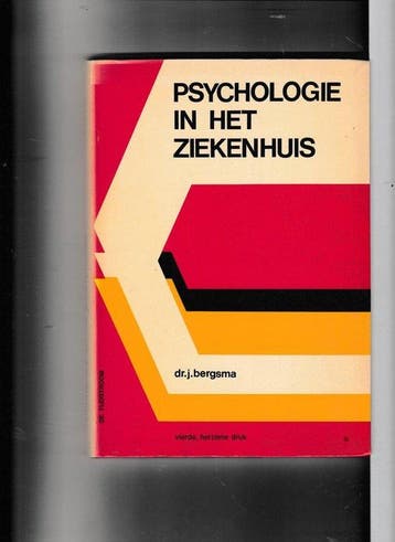Psychologie in het ziekenhuis - Bergsma, Verzenden, Nieuw