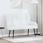 vidaXL Tweedelige Sofa Wit 115 x 61 x 87 cm Stof, Verzenden