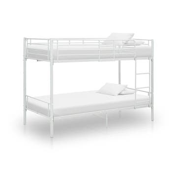 vidaXL Stapelbed metaal wit 90x200 cm, Verzenden, Nieuw